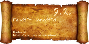 Fehér Konrád névjegykártya