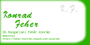 konrad feher business card